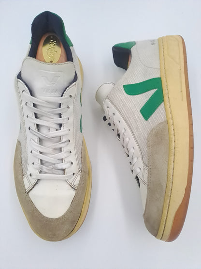 Veja V-12 leather grey green taille 40